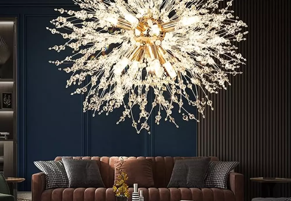 flush crystal chandelier